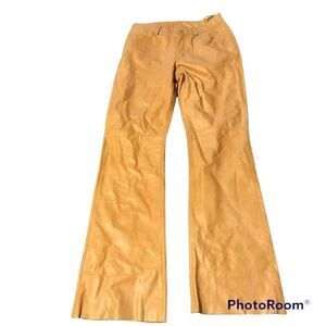 Vintage Express Genuine Leather boot cut pants
